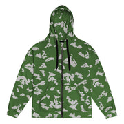 KLMK Sunray Silver Leaf CAMO Unisex Zip Hoodie - 2XS