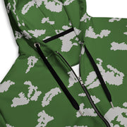 KLMK Sunray Silver Leaf CAMO Unisex Zip Hoodie