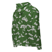 KLMK Sunray Silver Leaf CAMO Unisex Zip Hoodie