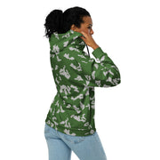 KLMK Sunray Silver Leaf CAMO Unisex Zip Hoodie