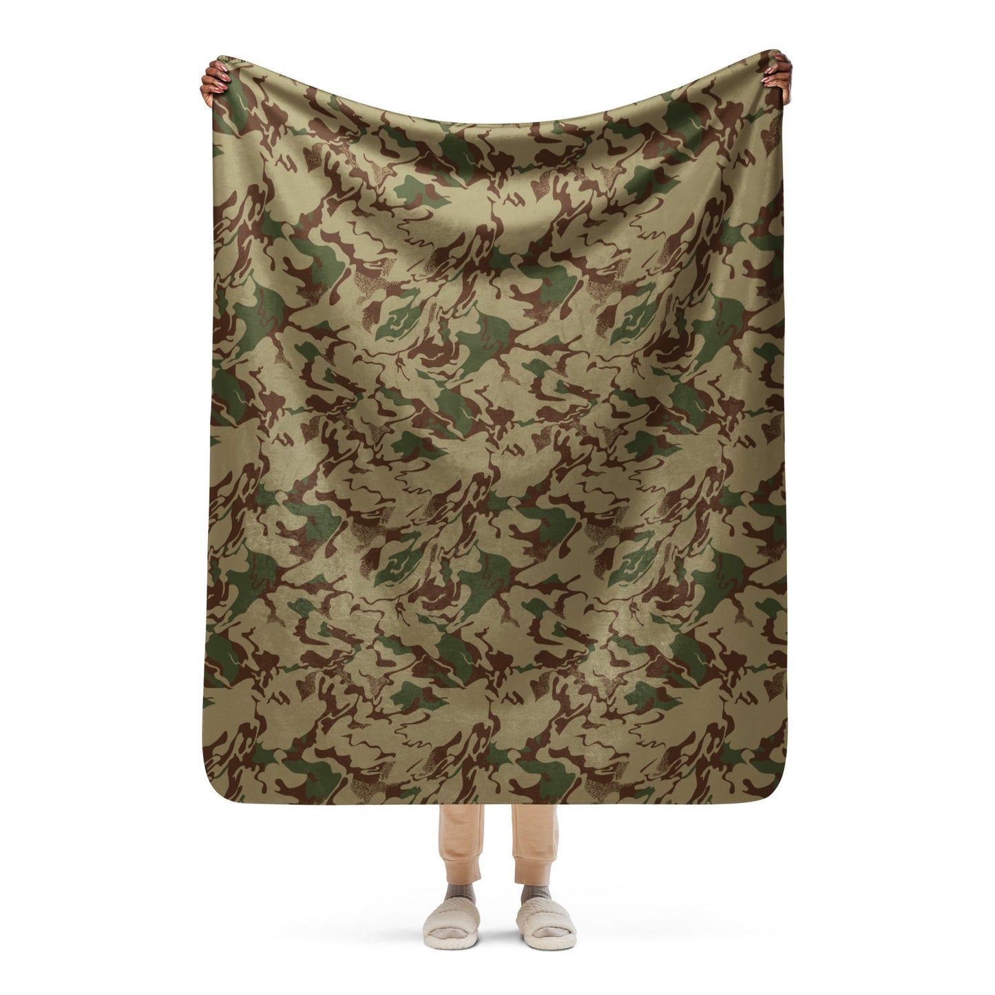 Russian Marble Mountain CAMO Sherpa blanket - 50″×60″ - Blankets