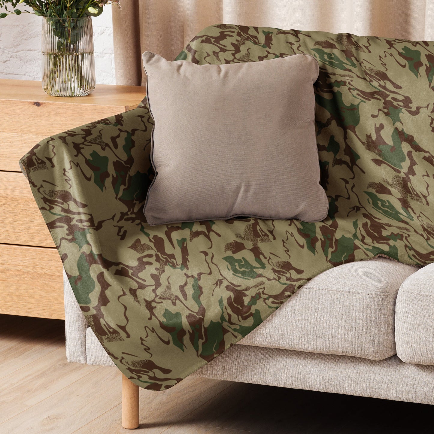 Russian Marble Mountain CAMO Sherpa blanket - Blankets