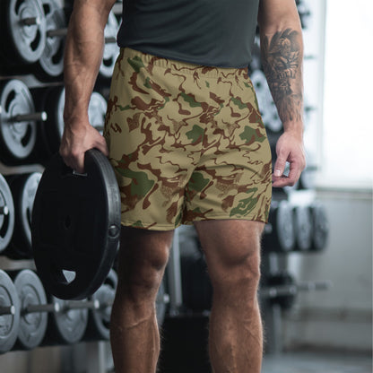 Russian Marble Mountain CAMO Unisex Athletic Long Shorts - 2XS