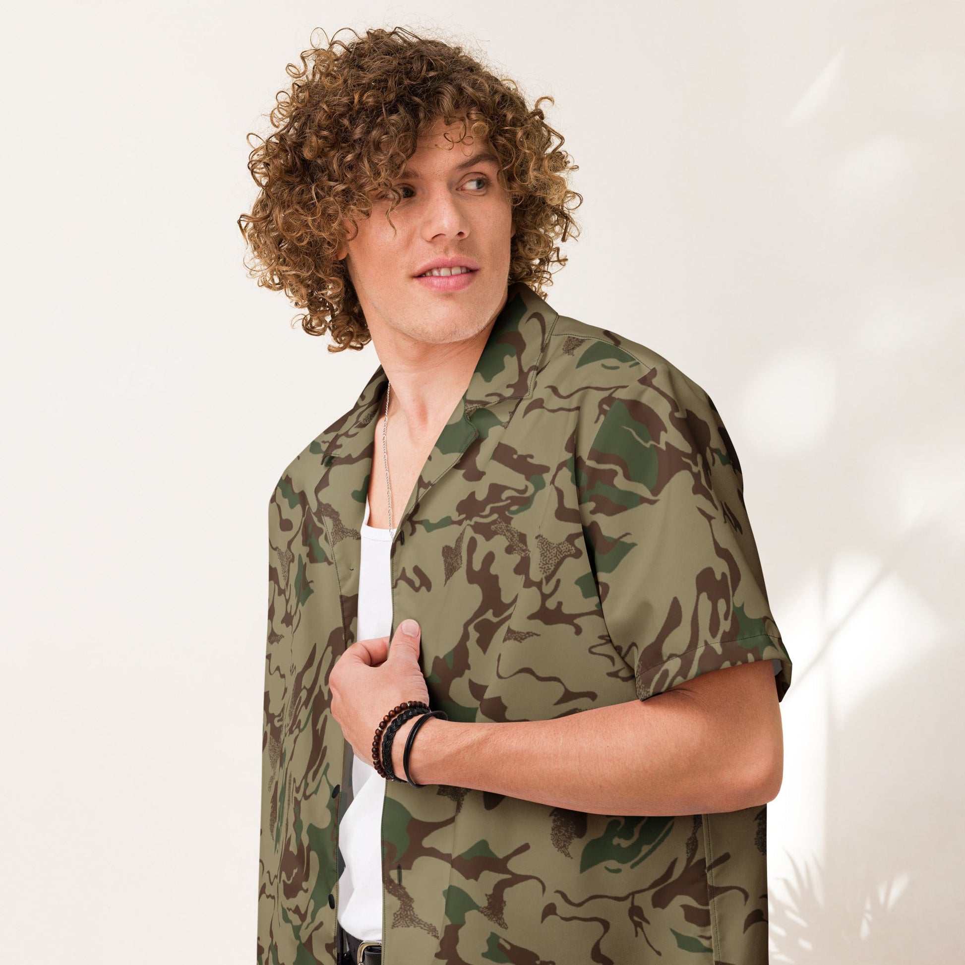 Russian Marble Mountain CAMO Unisex button shirt - Button Shirts