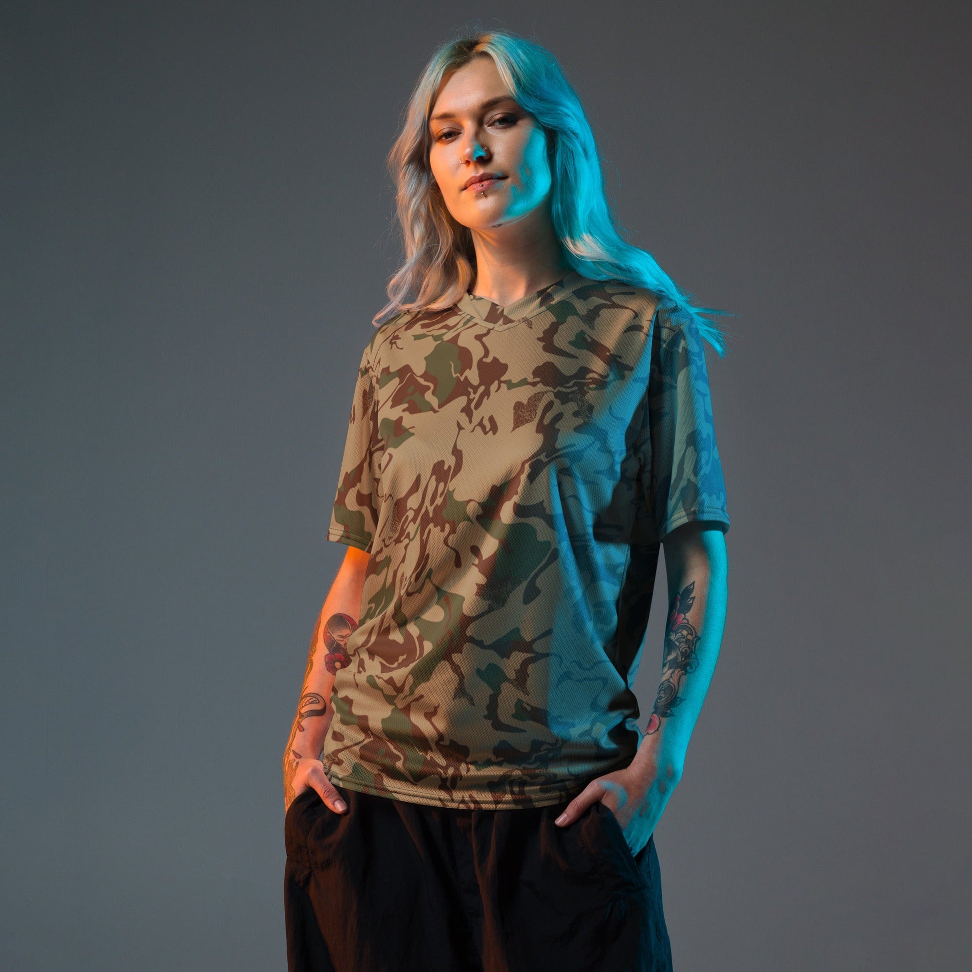 Russian Marble Mountain CAMO unisex sports jersey - Sports Jerseys