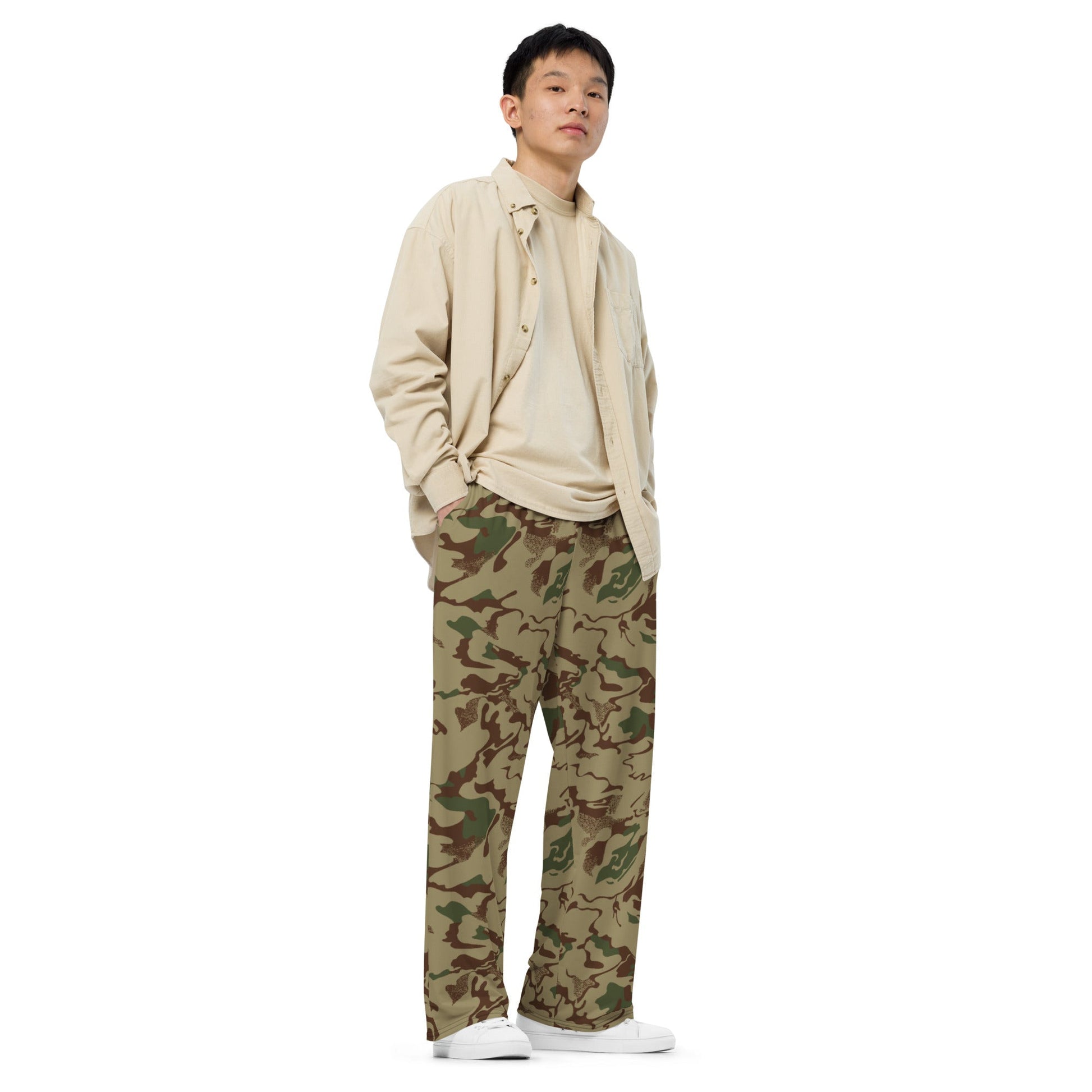 Russian Marble Mountain CAMO unisex wide-leg pants - Wide-leg Pants