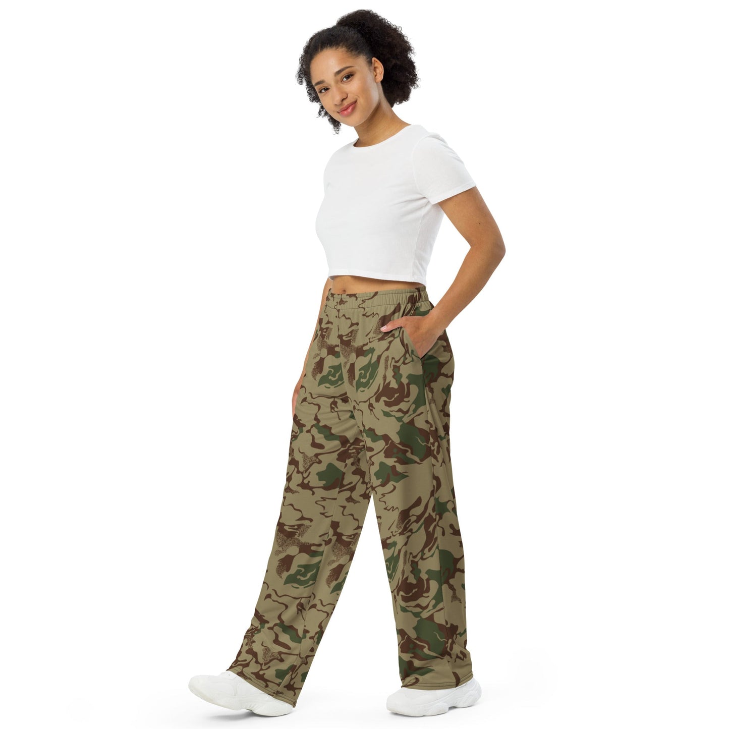 Russian Marble Mountain CAMO unisex wide-leg pants - Wide-leg Pants
