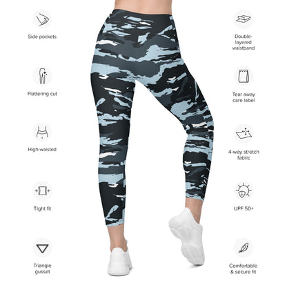 Russian OMON Special Police Force CAMO Leggings with pockets - Womens With Pockets