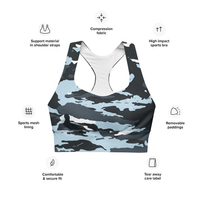 Russian OMON Special Police Force CAMO Longline sports bra - Womens Sports Bra