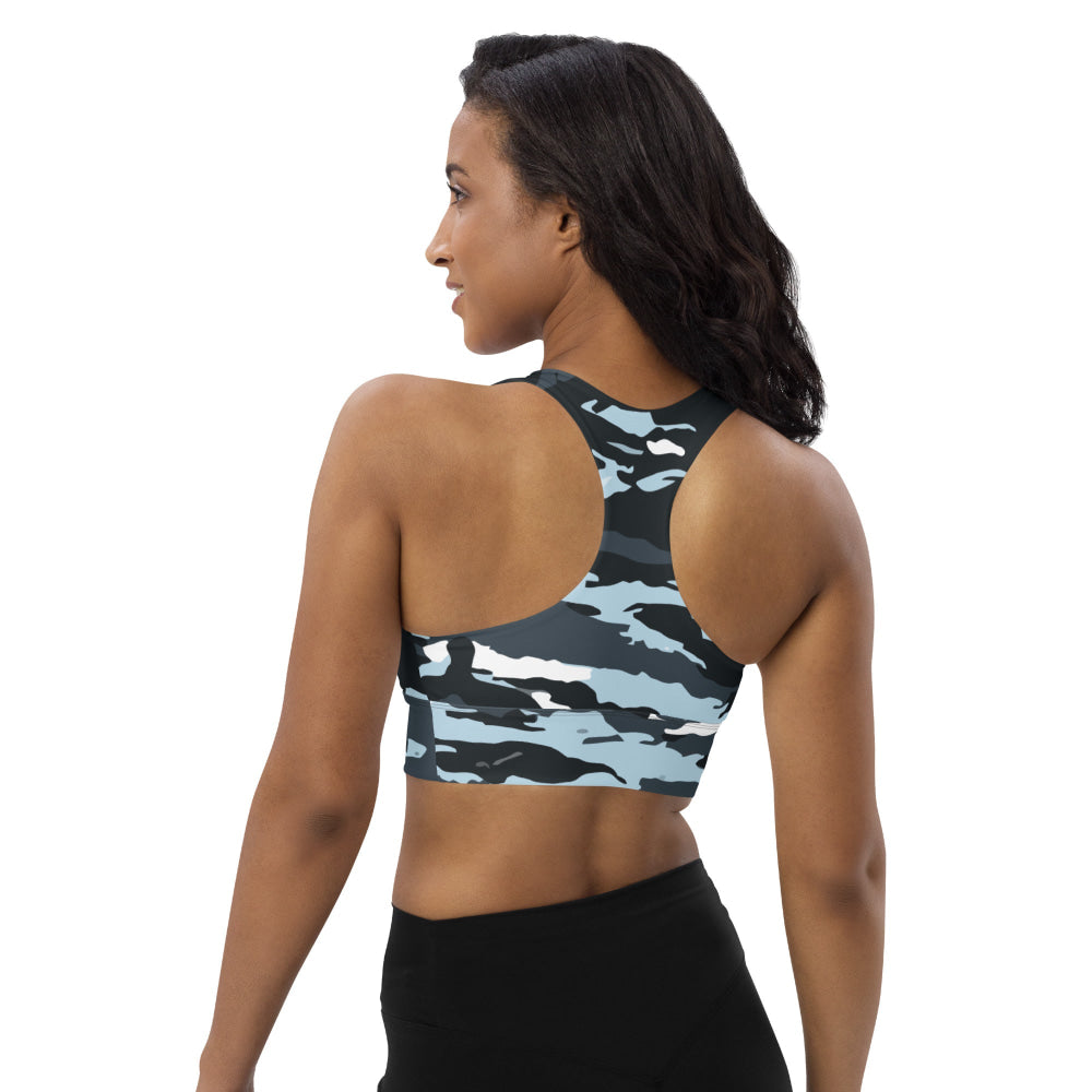 Russian OMON Special Police Force CAMO Longline sports bra - Womens Sports Bra