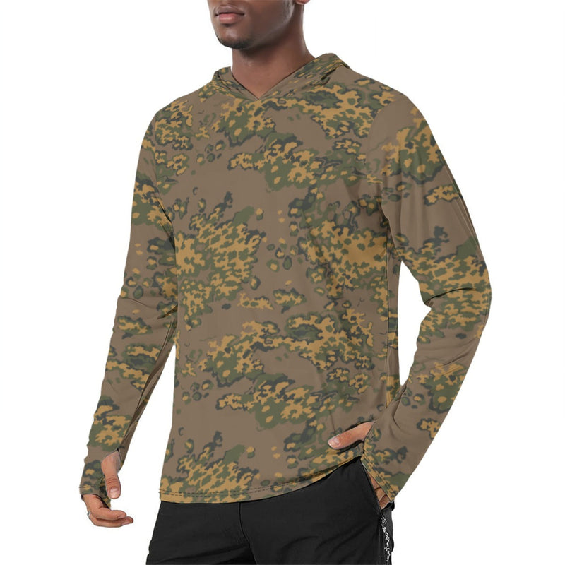 Partizan Autumn CAMO Mens Sunscreen Sports Hoodie With Thumb Holes