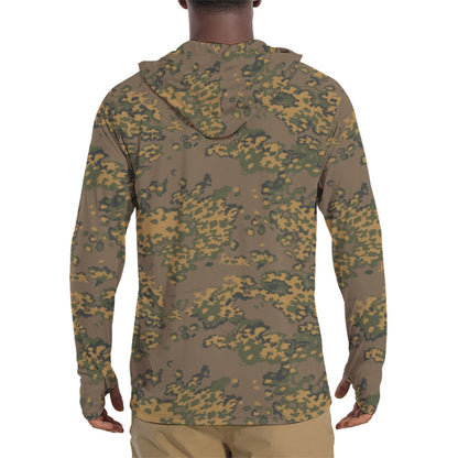 Russian Partizan Autumn CAMO Mens Sunscreen Sports Hoodie With Thumb Holes - S / White
