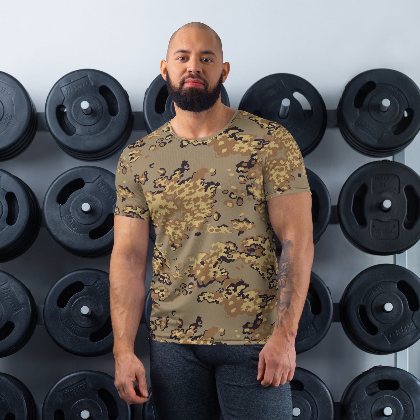 Russian Partizan Desert CAMO Mens Athletic T-Shirt - XS