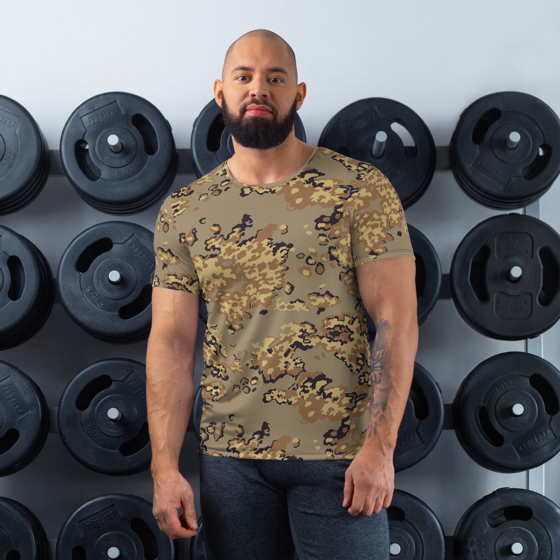 Russian Partizan Desert CAMO Mens Athletic T-Shirt - XS