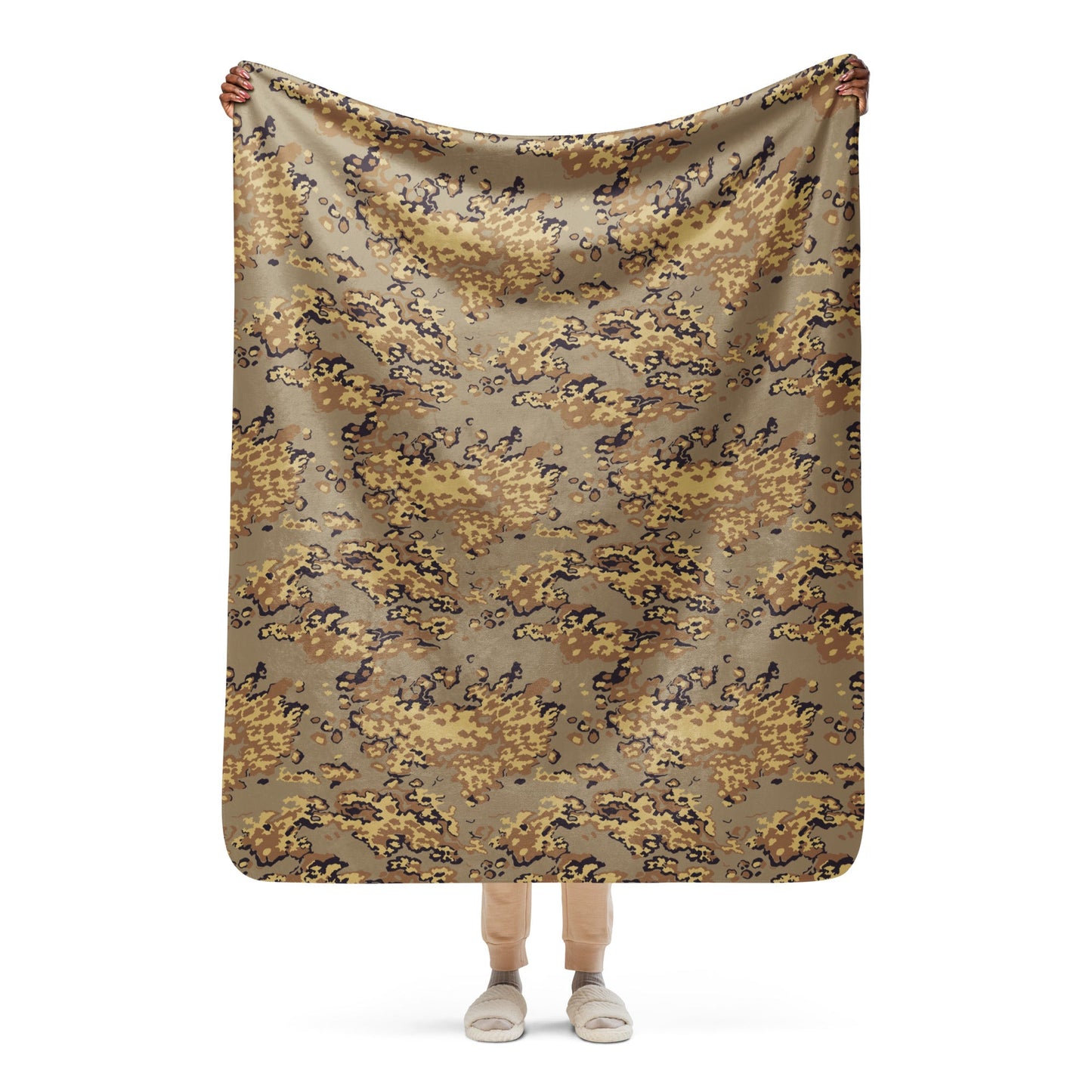 Russian Partizan Desert CAMO Sherpa Blanket - 50″×60″
