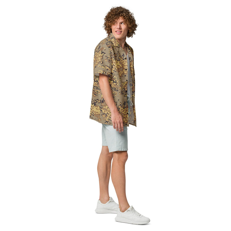 Partizan Desert CAMO Unisex Short-Sleeve Button Shirt - Button-Up