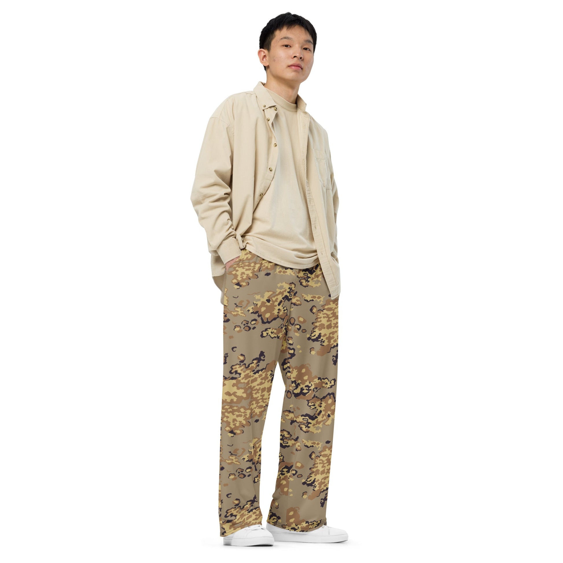 Russian Partizan Desert CAMO Unisex Wide-Leg Leisure Pants