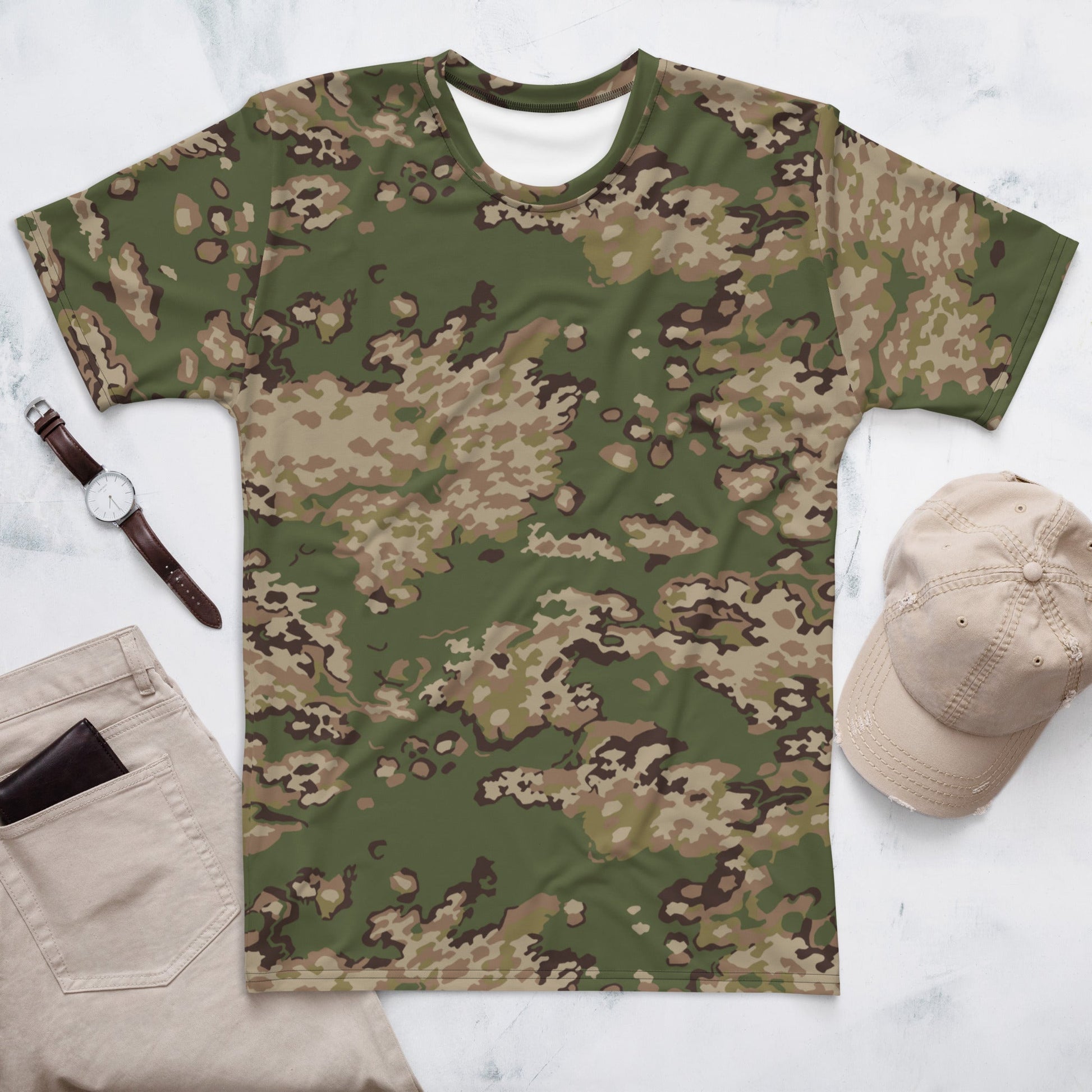 Russian Partizan Multi-terrain CAMO Mens t-shirt - XS - T-Shirts
