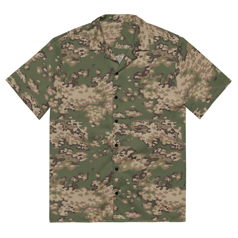 Partizan Multi-Terrain CAMO Unisex Short-Sleeve Button Shirt - 2XS - Button-Up