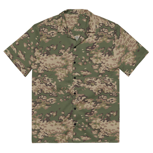 Partizan Multi-Terrain CAMO Unisex Short-Sleeve Button Shirt - 2XS - Button-Up