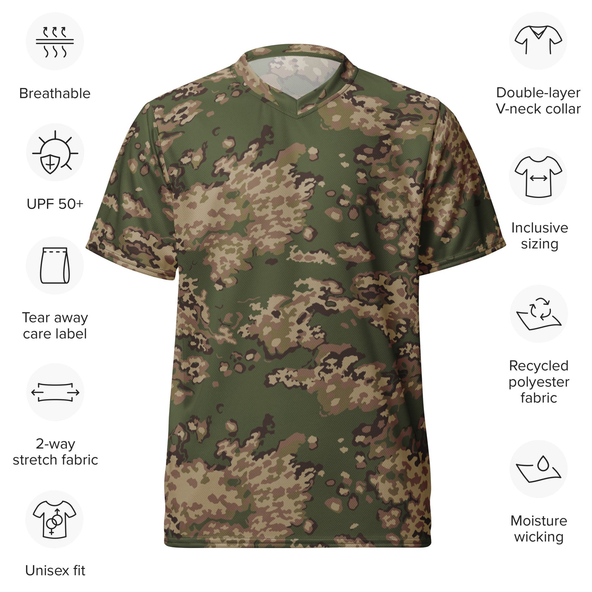 Russian Partizan Multi-terrain CAMO unisex sports jersey - Sports Jerseys