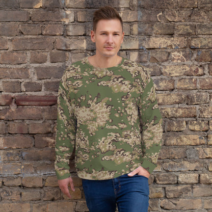 Russian Partizan Multi-terrain CAMO Unisex Sweatshirt - XS - Sweatshirts