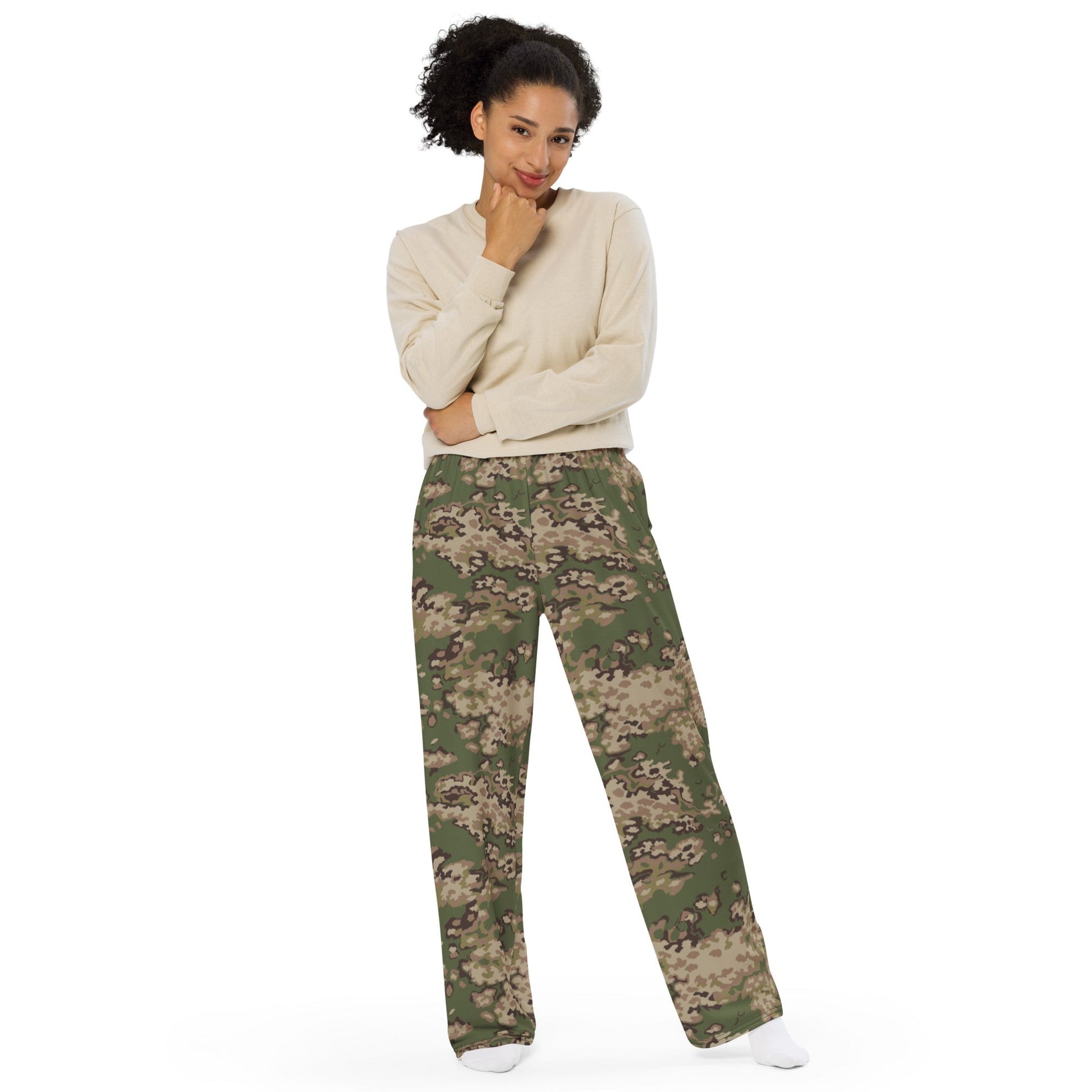 Russian Partizan Multi-terrain CAMO unisex wide-leg pants - Wide-leg Pants
