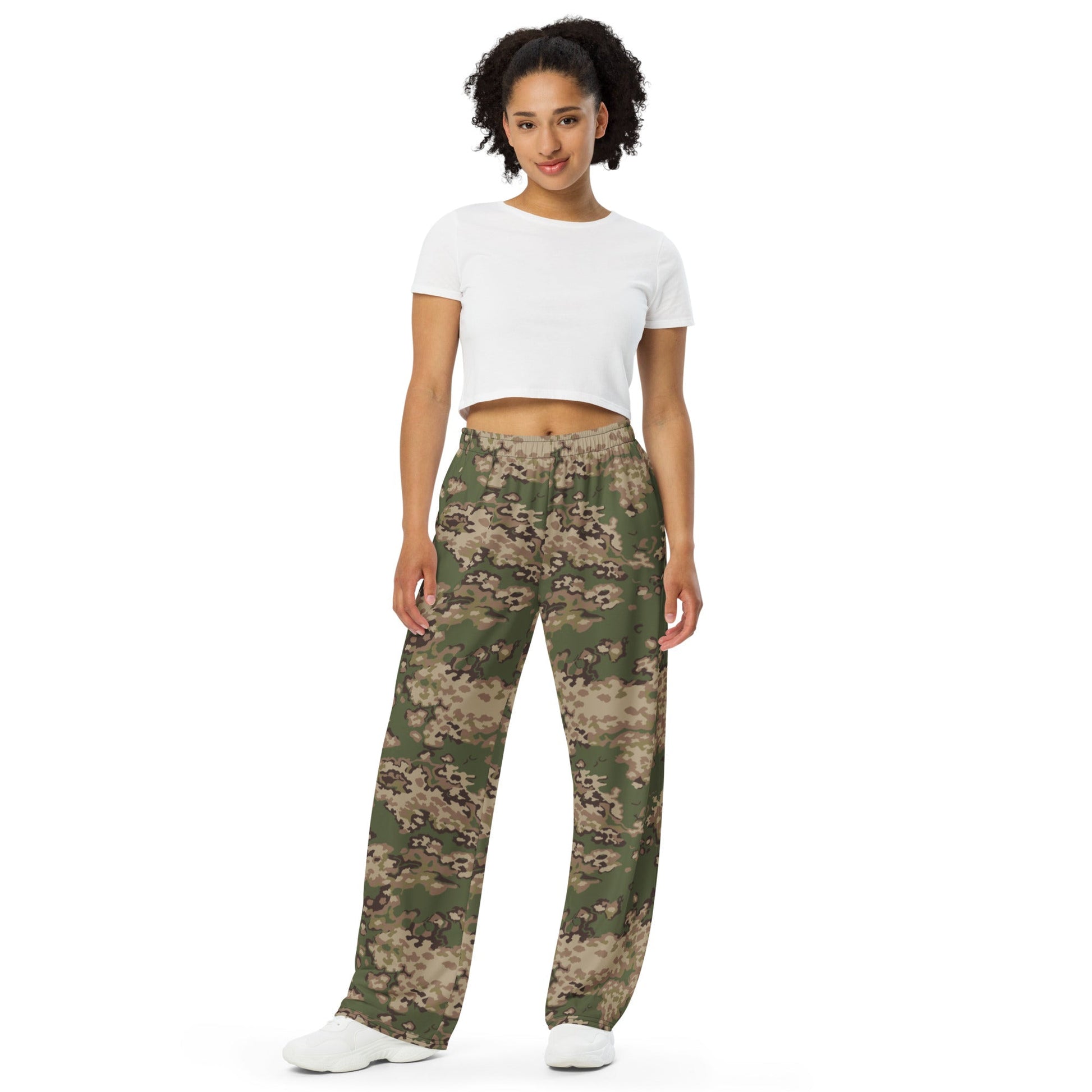 Russian Partizan Multi-terrain CAMO unisex wide-leg pants - Wide-leg Pants