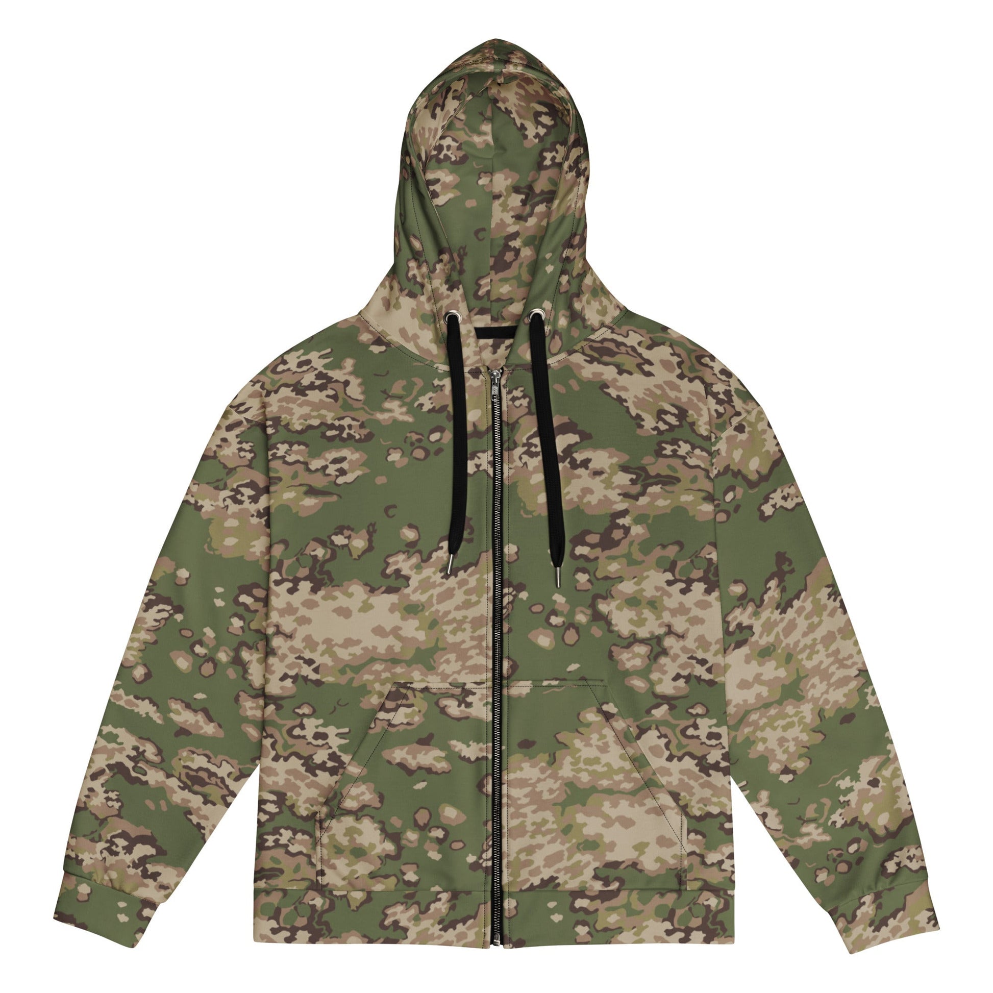 Russian Partizan Multi terrain CAMO Unisex zip hoodie 2XS Zip Hoodies