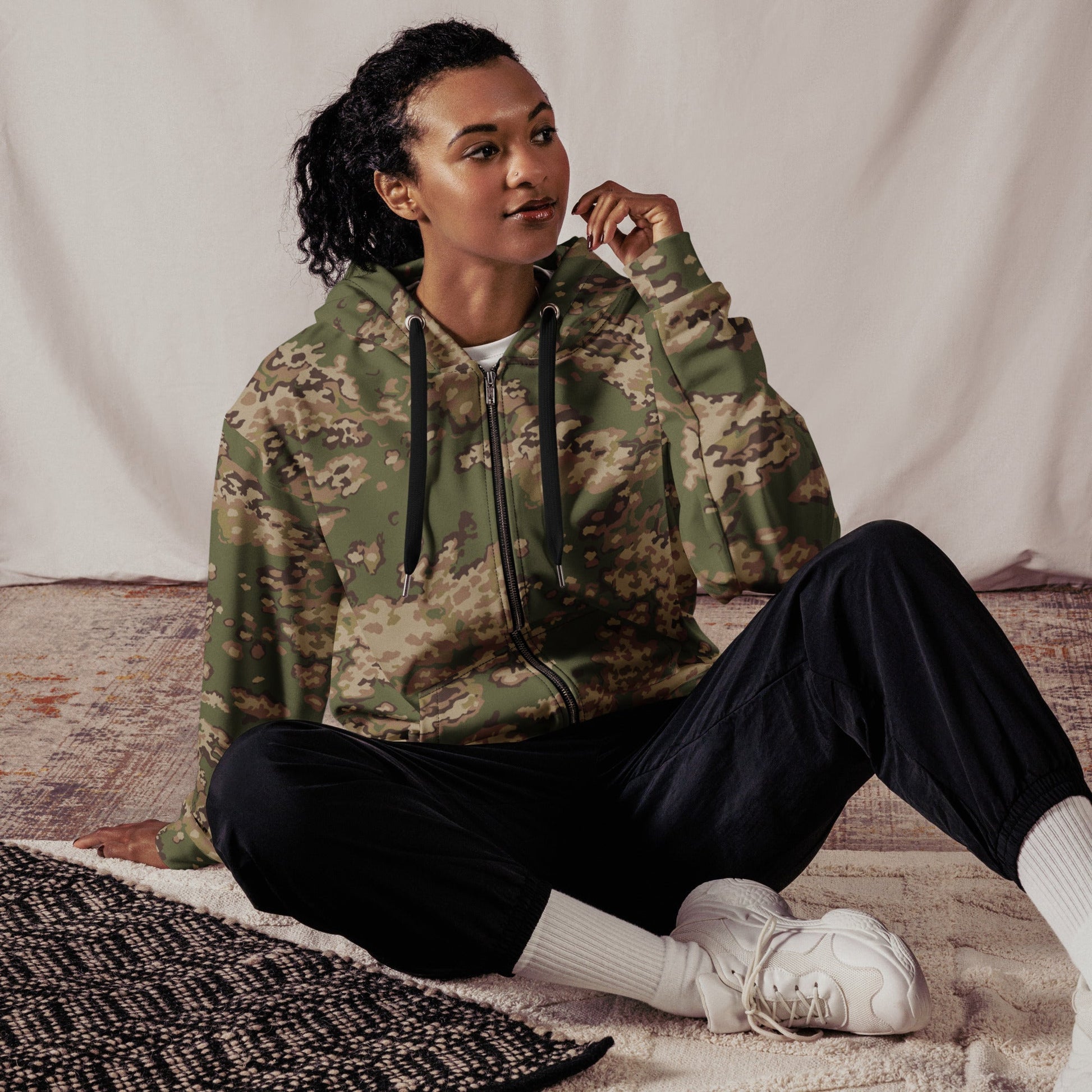 Russian Partizan Multi terrain CAMO Unisex zip hoodie Zip Hoodies