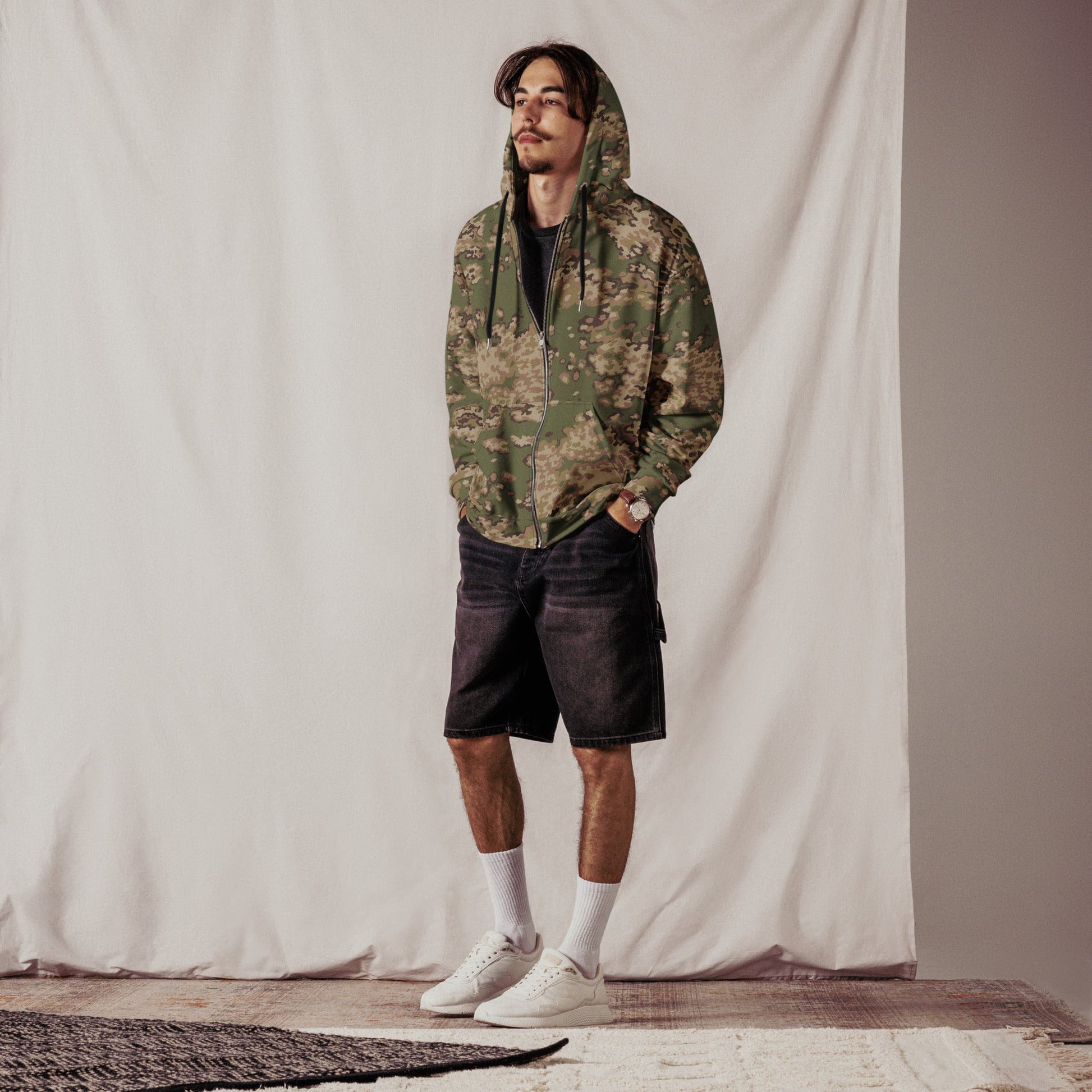 Russian Partizan Multi terrain CAMO Unisex zip hoodie Zip Hoodies