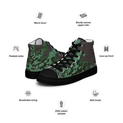 Russian Partizan Spring CAMO Mens high top canvas shoes - High Top Canvas Shoes
