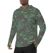 Partizan Spring CAMO Mens Sunscreen Sports Hoodie With Thumb Holes - S / White