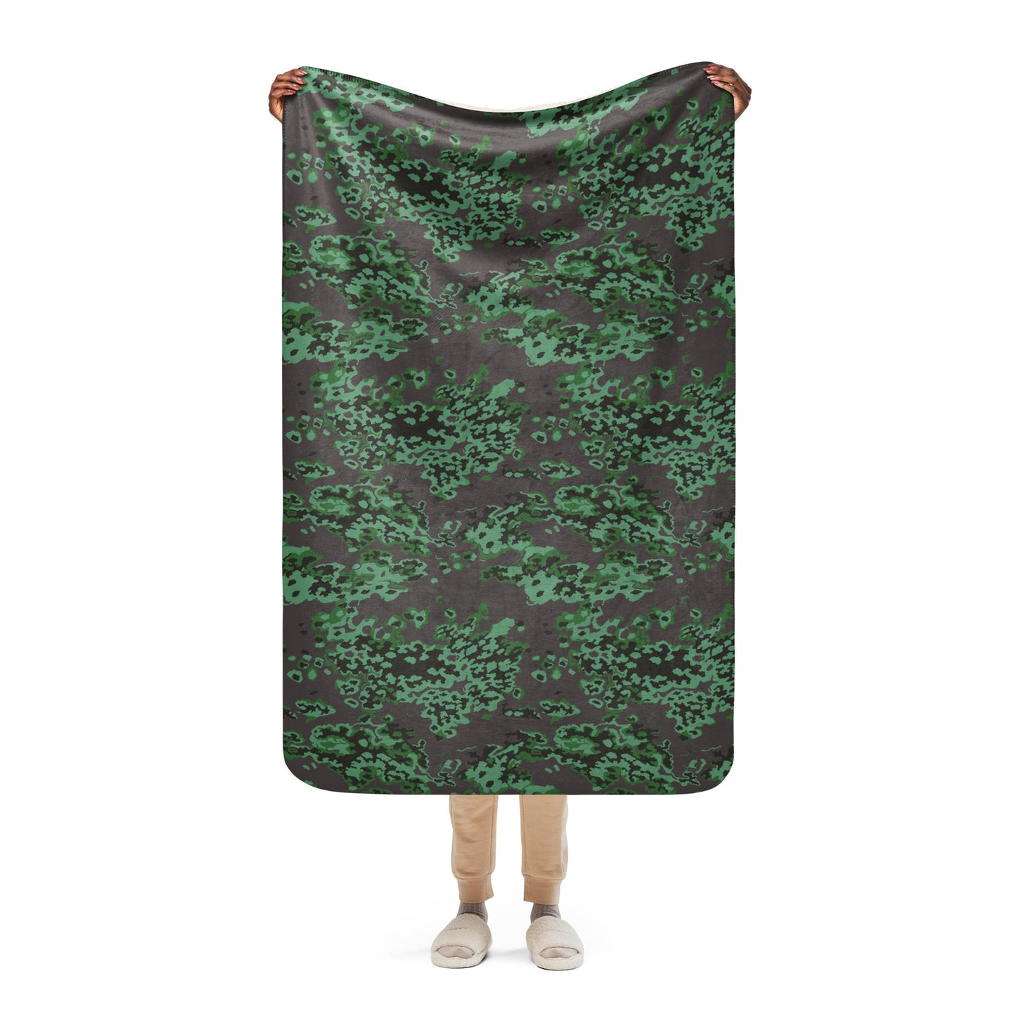 Russian Partizan Spring CAMO Sherpa blanket - 37″×57″ - Blankets