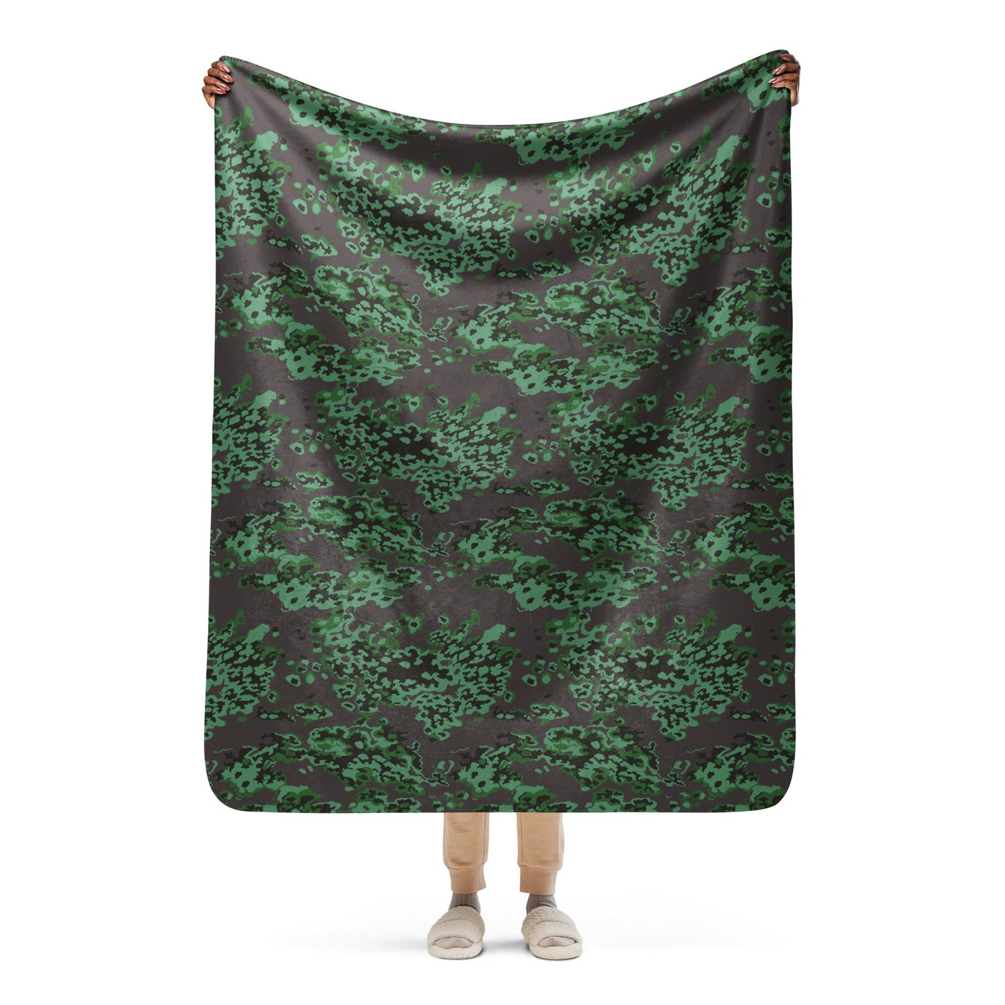Russian Partizan Spring CAMO Sherpa blanket - 50″×60″ - Blankets
