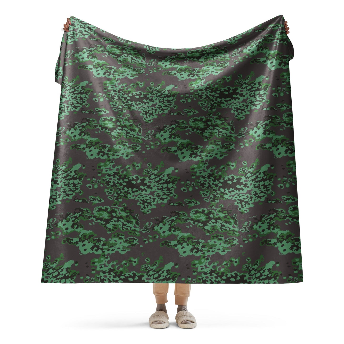 Russian Partizan Spring CAMO Sherpa blanket - 60″×80″ - Blankets