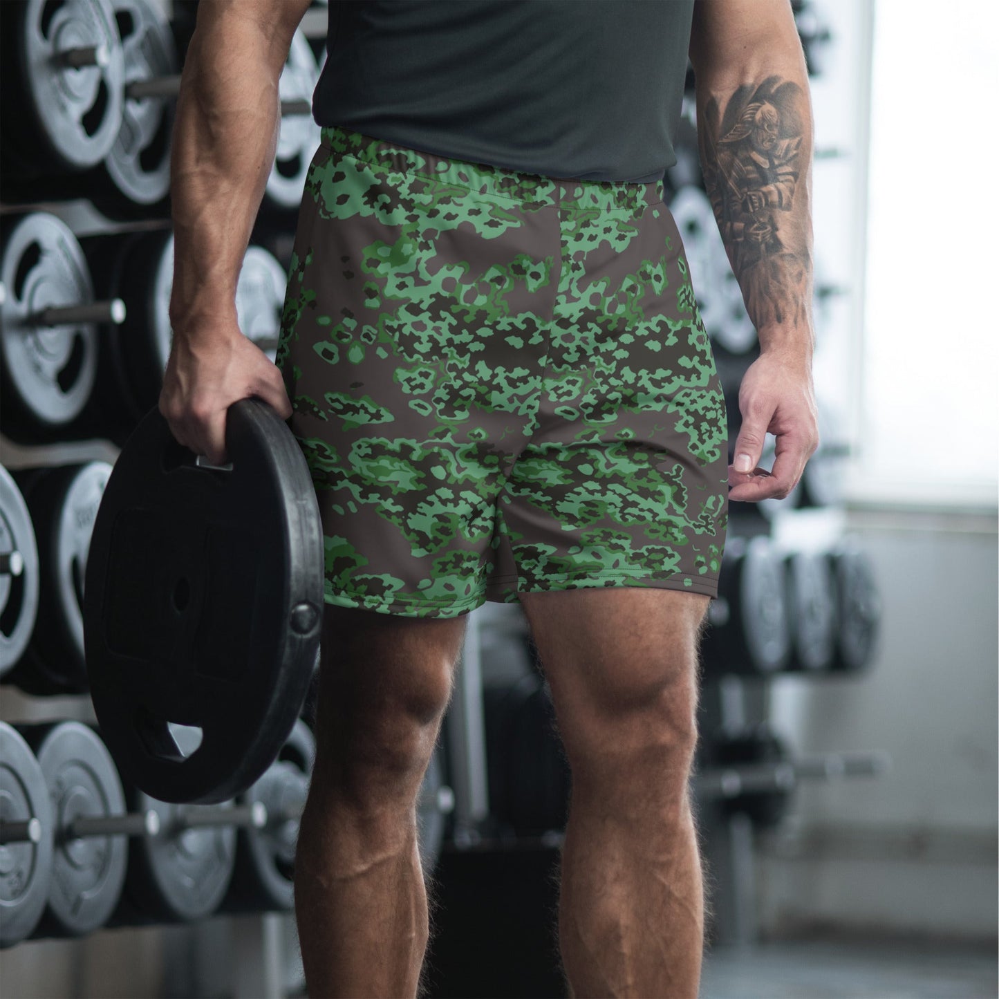 Russian Partizan Spring CAMO Unisex Athletic Long Shorts - 2XS