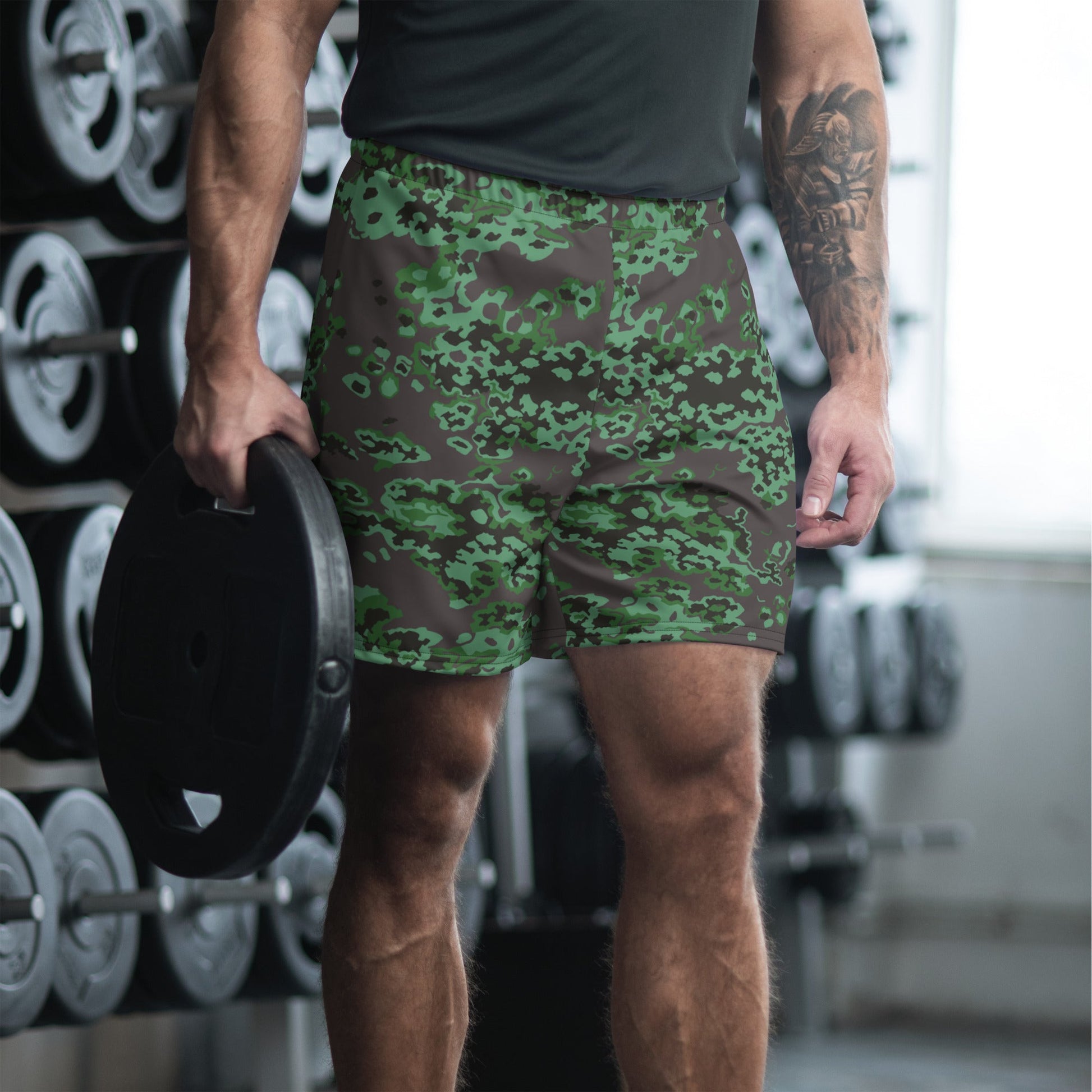 Russian Partizan Spring CAMO Unisex Athletic Long Shorts - 2XS