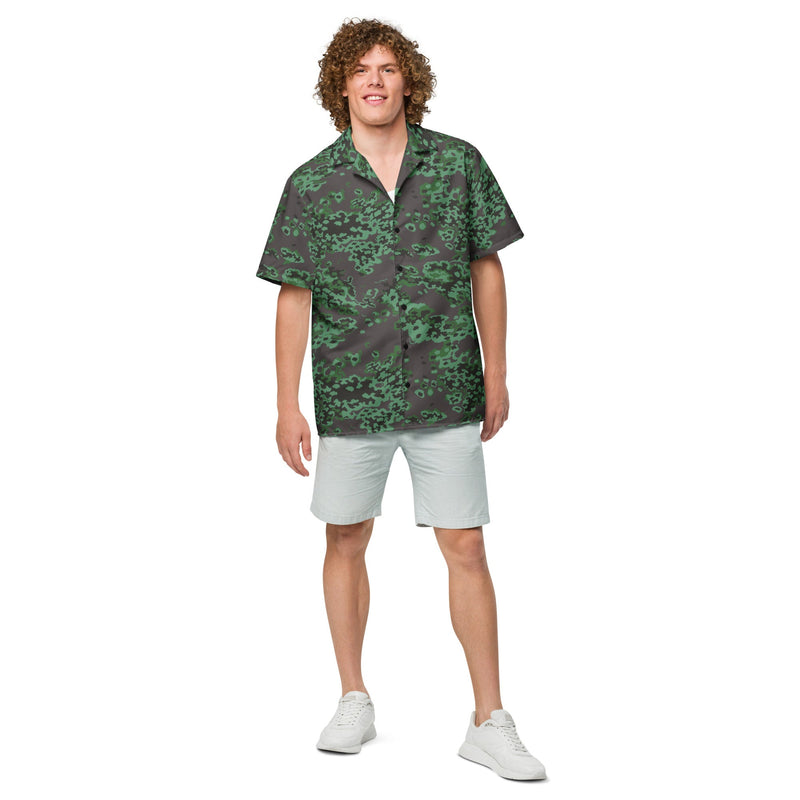 Partizan Spring CAMO Unisex Short-Sleeve Button Shirt - 2XS - Button-Up