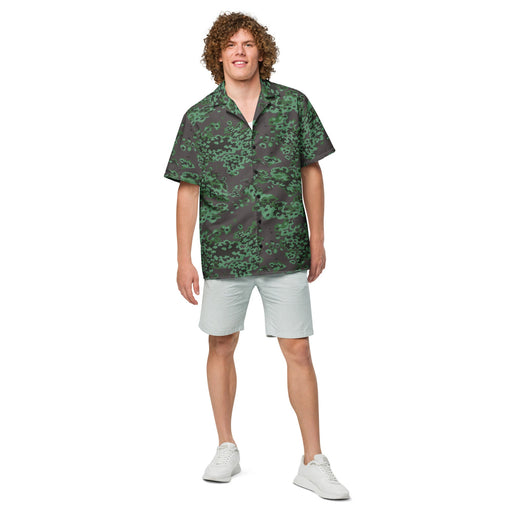 Partizan Spring CAMO Unisex Short-Sleeve Button Shirt - 2XS - Button-Up