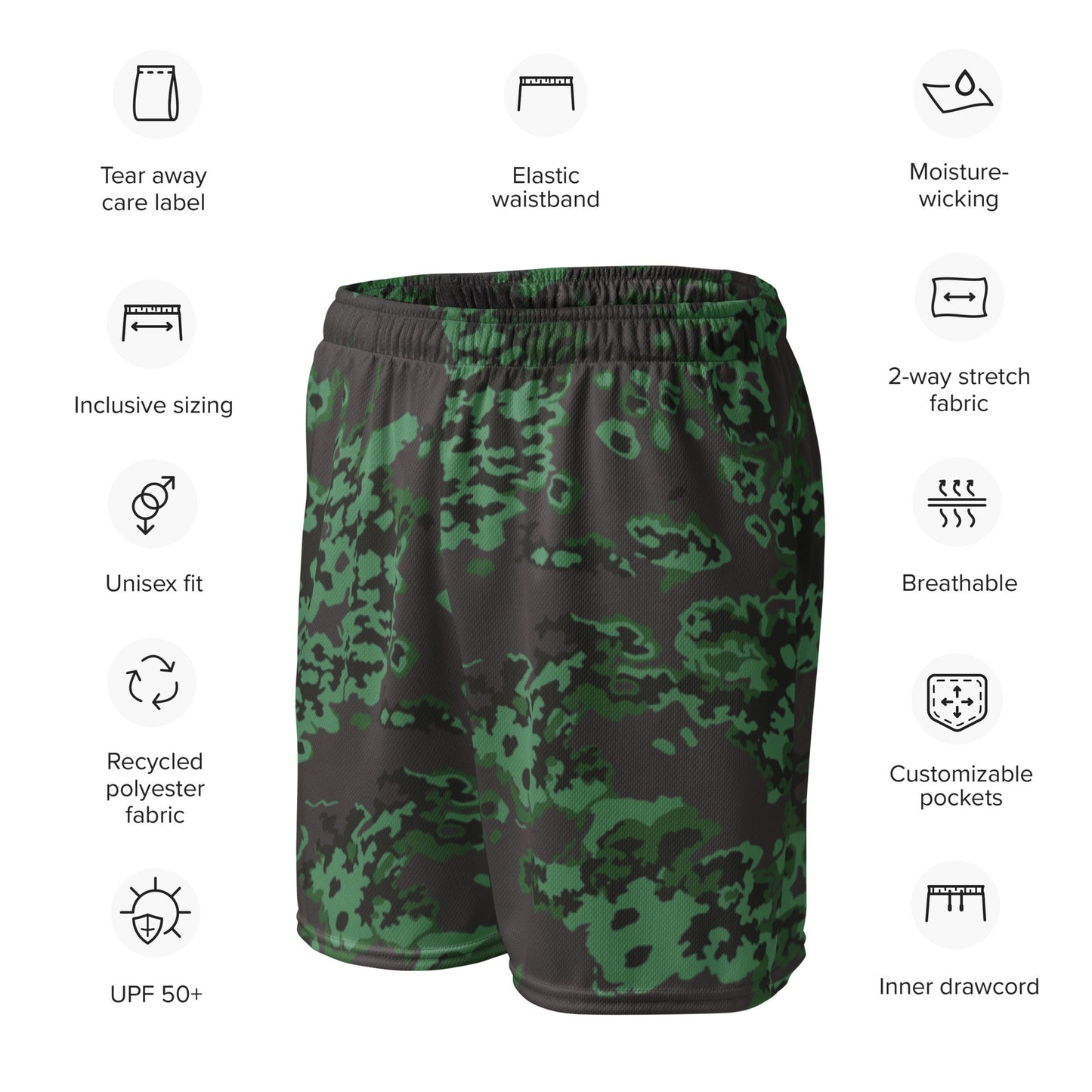 Russian Partizan Spring CAMO Unisex Mesh Shorts
