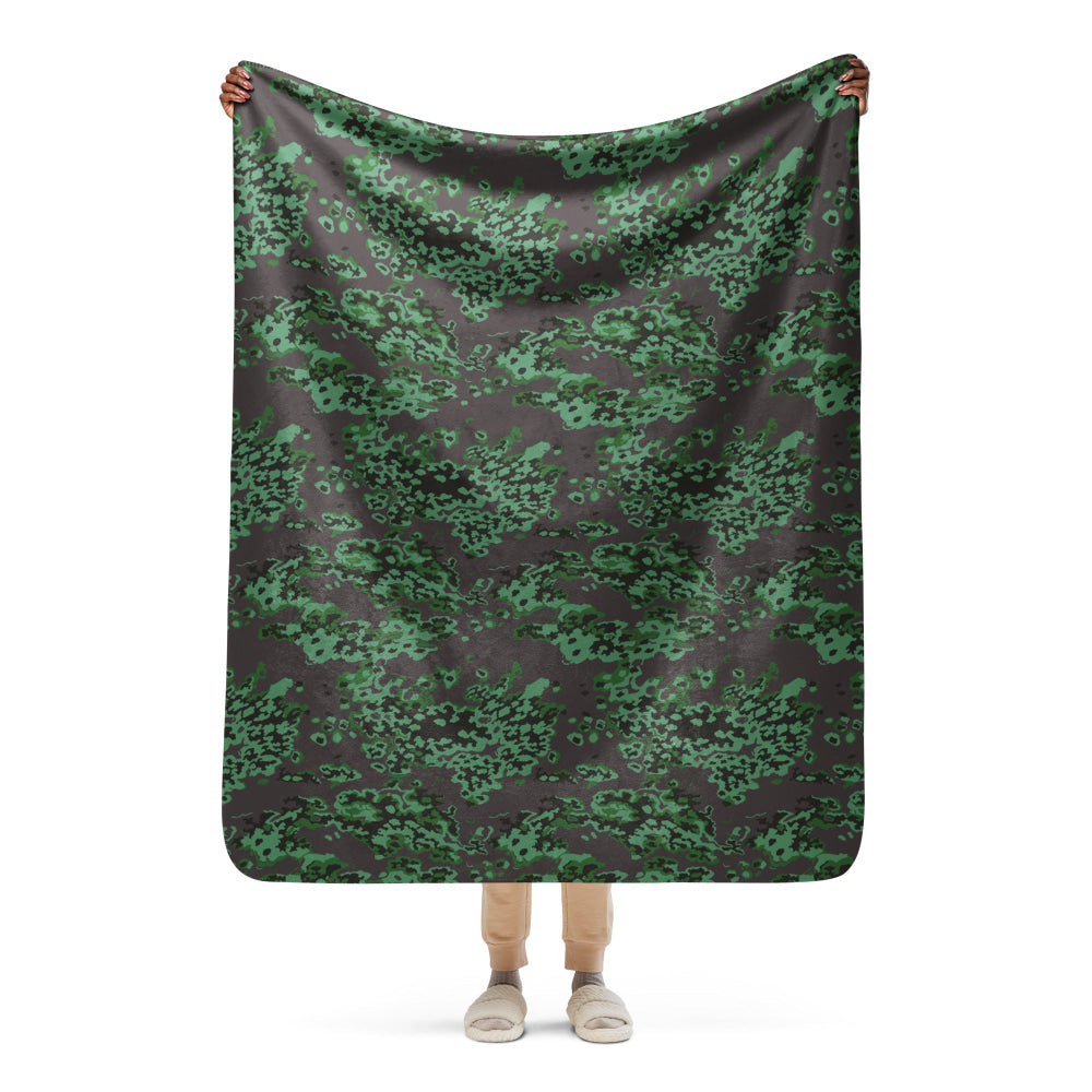 Russian Partizan SS Leto Spring CAMO Sherpa blanket - 50″×60″