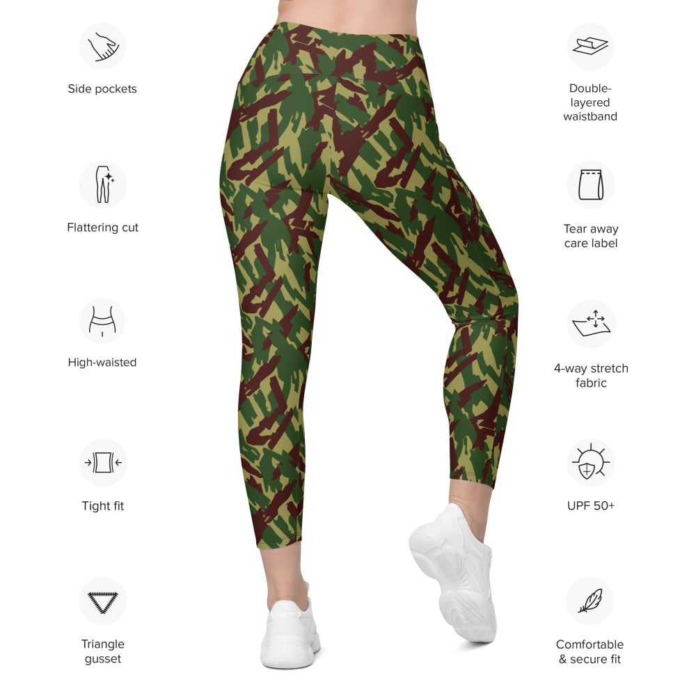 Russian Podlesok Reed Forest CAMO Leggings with pockets - Womens With Pockets