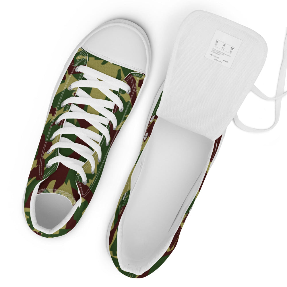 Russian Podlesok Reed Forest CAMO Men’s high top canvas shoes - Mens High Top Canvas Shoes