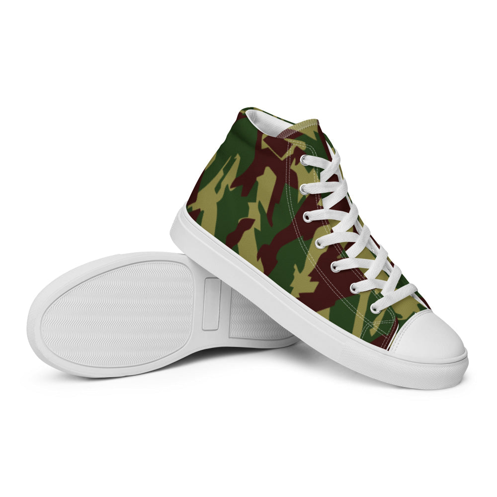 Russian Podlesok Reed Forest CAMO Men’s high top canvas shoes - Mens High Top Canvas Shoes