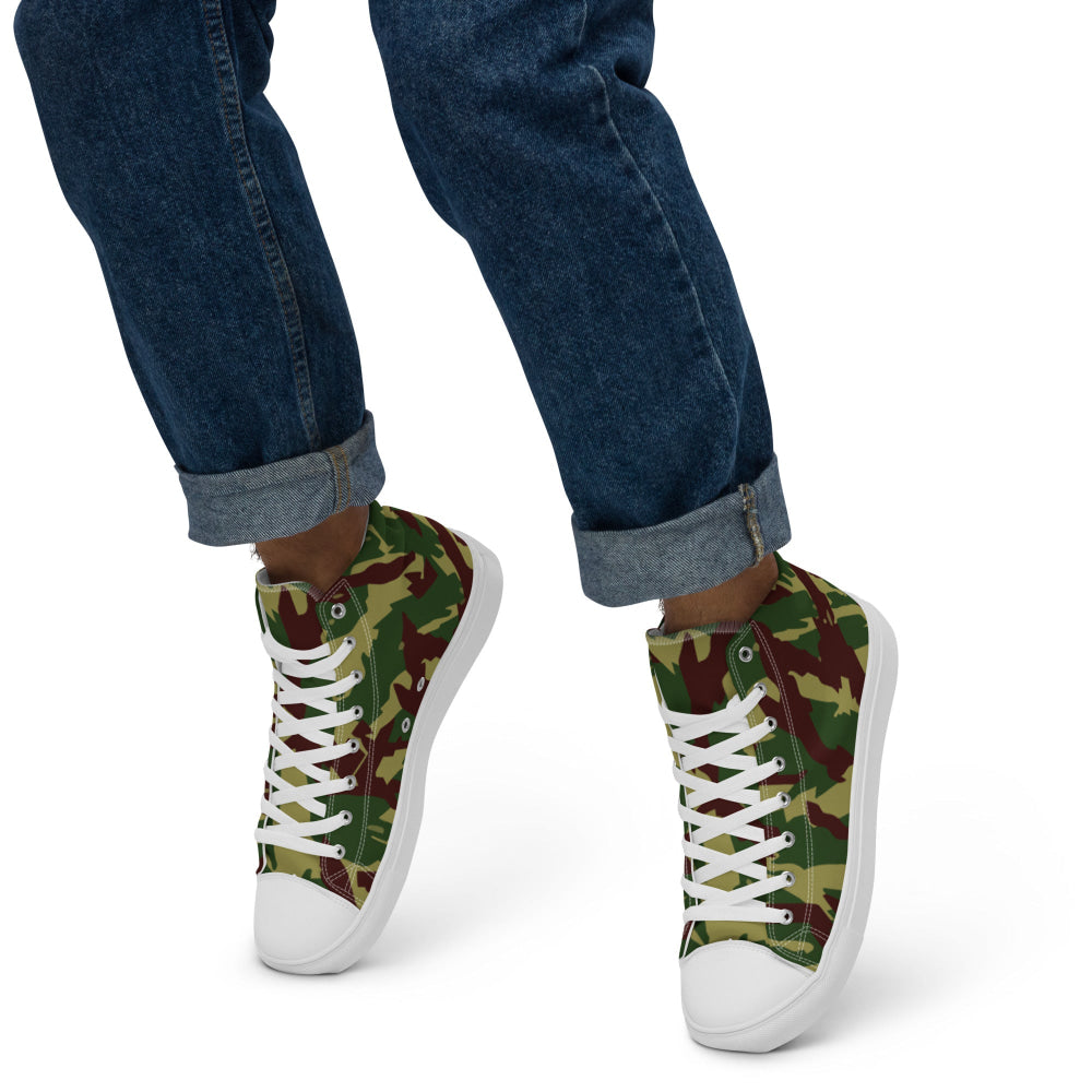 Russian Podlesok Reed Forest CAMO Men’s high top canvas shoes - Mens High Top Canvas Shoes