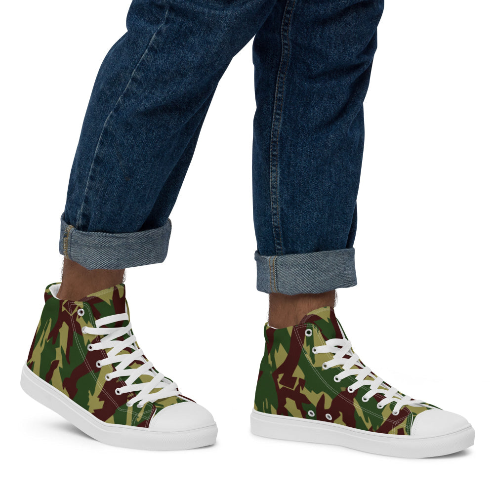 Russian Podlesok Reed Forest CAMO Men’s high top canvas shoes - Mens High Top Canvas Shoes