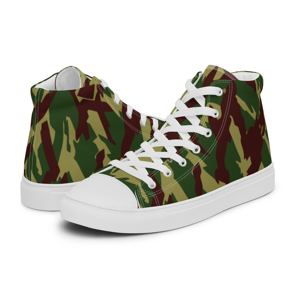 Russian Podlesok Reed Forest CAMO Men’s high top canvas shoes - Mens High Top Canvas Shoes