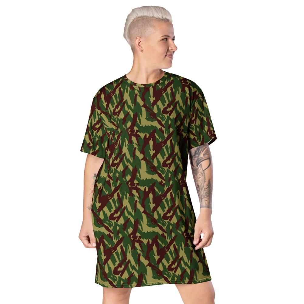 Russian Podlesok Reed Forest CAMO T-shirt dress - 2XS