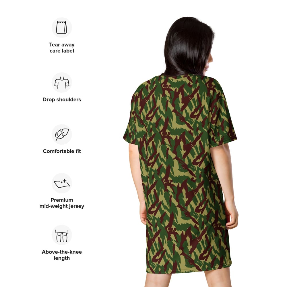 Russian Podlesok Reed Forest CAMO T-shirt dress